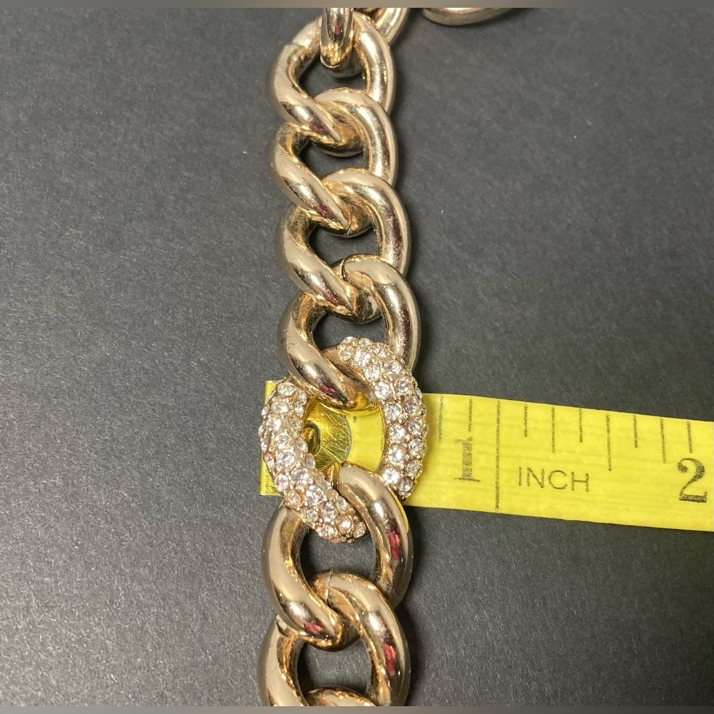 Victoria's Secret Angel Golden Crystal Link Chain Bracelet 7.5” - Picture 7 of 7